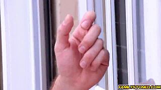 step bro kyle gives alex blake his huge rod. she takes it with ease.