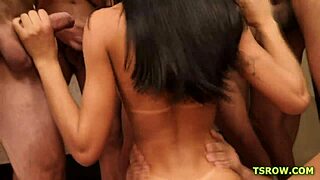 yo, check shemale alice marques in wild gangbang action with that crew