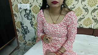 Indian girl enjoys Xmas with husband and brother-in-law using her desi pussy