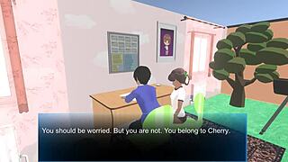 Fresh cherry slave in femdom university humiliation