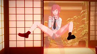 i moan as Miss Makima penetrates me