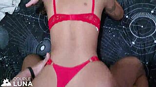 Young Latina Bisexuals Take Big Cock Threesome