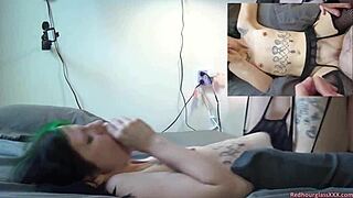 I can't believe Blythe Wolde is so tiny 18+ yet has such a big ass tattooed goth punk body