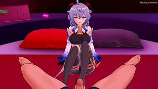 ganyu mastering foot skills in wild 3D hentai action! 😜