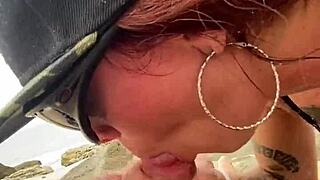 Real Public Action on the Beach With Deep Anal for a Submissive Latina!