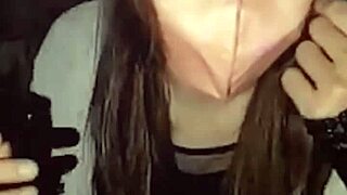 Cute japanese ladyboy exposes beautiful ass outdoors