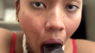 Pov Blowjob With Huge Throbbing Cock In Amateur Couple's Mouth