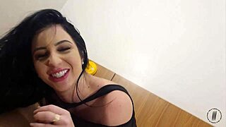 Renatinha Pantera gives blowjob to big cock