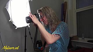 Horny Photographer Sucks Dick in Cowgirl Pose