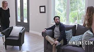 My stepdad slipped into my wet pussy for a taboo fantasy thrill.