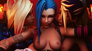 jinx in hentai lesbian action!