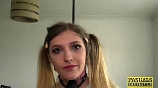 Submissive Rhiannon Ryder Dominated in BDSM, Ends with Mouthful of Cum