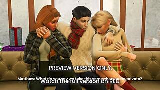 Under the mistletoe in 3d hentai preview