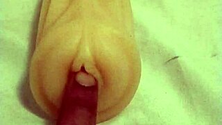 i'm playin with this artificial pussy, fingerin my ass and tits, oh god.