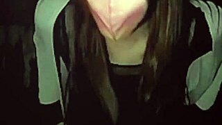 Cute japanese ladyboy exposes beautiful ass outdoors