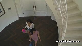 Chocolate Beauties Licking Pussy After a Hot Shopping Spree