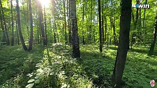 forest walk turns into creampie surprise for cutie