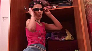 feeling so aroused in my mini skirt, riding that dildo at home with passion