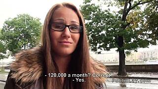 Hungarian Babe Fucked in Public POV by Dude