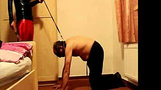 Submissive in fetish play