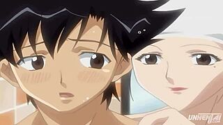 Step mom joins me in shower