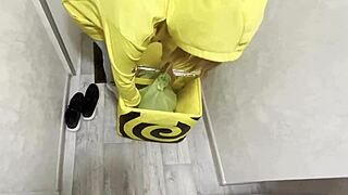 food delivery girl forgot my rolls, so she offered doggystyle sex instead