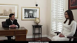 Hey, watch this naughty lesbian get punished at church by Mormongirlz! It's wild.