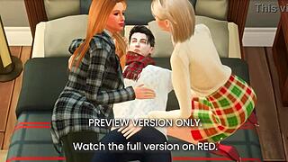 Under the mistletoe in 3d hentai preview