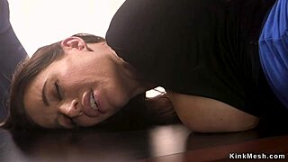 Lawyers deepthroat cocks in office bondage 😈