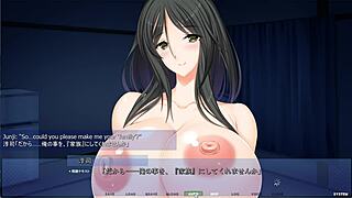 iroha starts her new life with intense cowgirl riding and big tits bouncing in this milf hentai scene