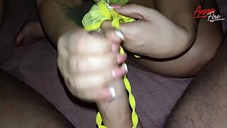 stepmom begs for cum on panties