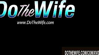 Wife Rests On Cuckold Husband's Lap While Another Man Fucks Her