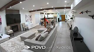 Giant dildo loosens wet pussy for big dick.