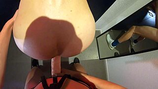 Naughty nurse dominates her patient with intense pegging until he bursts everywhere.