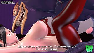 Momo and Toga show Nomu fucking tricks.