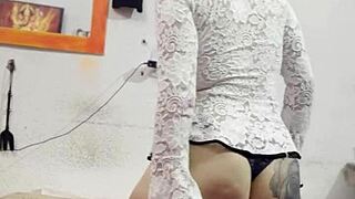 peguei ela fazendo alongamento em casa olha s� qui del�cia