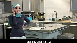 Muslimsfuck - Arab Teen Maid Violet Gems in Hijab Caught Stealing Cash by Client