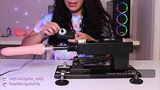 unboxing my new sex machine, wow! agatha dolly testing insane speeds on all fours.