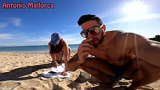 Just picked up a big-ass Cuban, Rosie Cage, from the public beach for some fun!