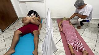 I Bang Hot Masseuse Next to My Wife in Massage Salon!