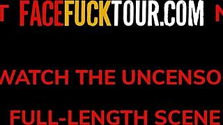 Face fuck tour with busty Mila Garcia gagging deep?