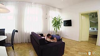 Crystal Greenvelle giving blowjob to dude in pov