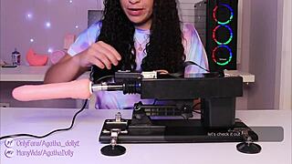 unboxing my new sex machine, wow! agatha dolly testing insane speeds on all fours.