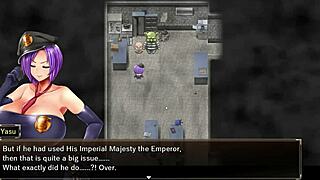 Karryn’s sexual adventure in a hentai game continues with a rough threesome with a slime monster and a thug.