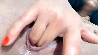 Hot Colombian Babe Teasing Her Creamy Pussy To Squirt?