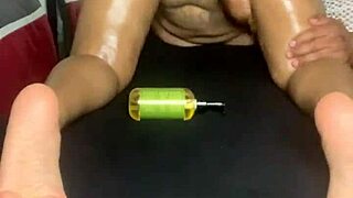 practicing sensual massage on my step sister with her big ass and tits