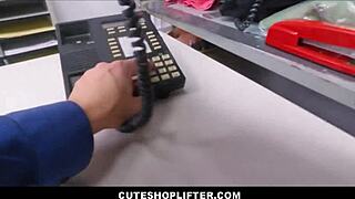 Cute Blonde Teen Shoplifter Screams in Freedom Fuck!