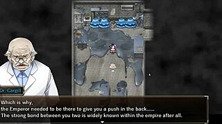 Karryn’s sexual adventure in a hentai game continues with a rough threesome with a slime monster and a thug.