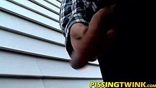 Hot Twinks Splash Piss from Their Cocks in Fetish Masturbation Solo!