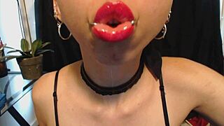 Drooling over hot pink lipstick, wanna see me spit?